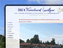Tablet Screenshot of hotel-leuchtfeuer.de